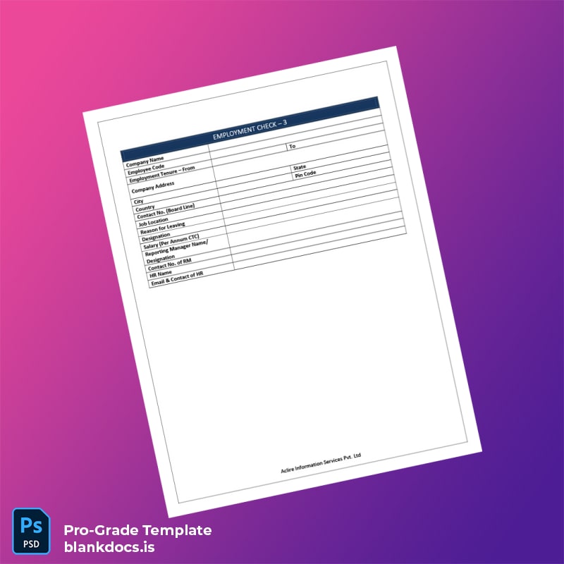 Blank Aclire Information Services Employment Verification Letter Template in Word and PDF formats page 4 Document Preview - BlankDocs
