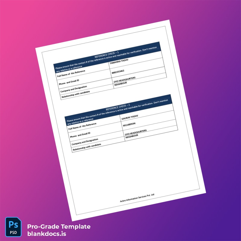Blank Aclire Information Services Employment Verification Letter Template in Word and PDF formats page 5 Document Preview - BlankDocs