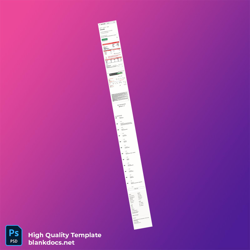 Airtel Editable Bill Template in Word and PDF formats