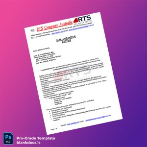 Blank Australia RTS Company Employment Verification Letter Template (Word/PDF) Document Preview - BlankDocs
