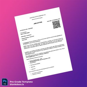 Blank Australia RTS Company Ltd Employment Verification Letter Template (Word/PDF) Document Preview - BlankDocs