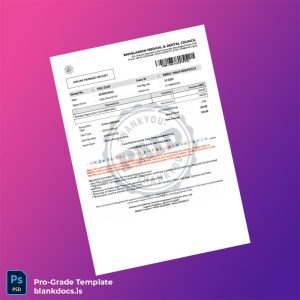 Blank Bangladesh BM DC Portable Registration Certificate Template (Word/PDF) Document Preview - BlankDocs