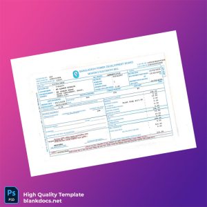Bangladesh Bangladesh Power Development Board Editable Electricity Bill Template in Word and PDF formats