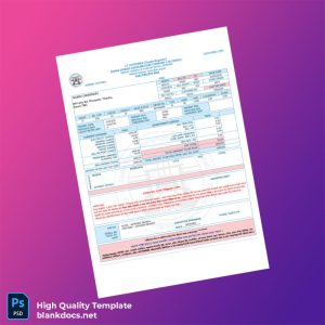 Bangladesh Dhaka Power Distribution Company Ltd Editable Electricity Bill Template in Word and PDF formats
