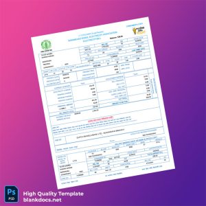 Bangladesh Dutch Bangla Bank Ltd Editable Utility Bill Template in Word and PDF formats