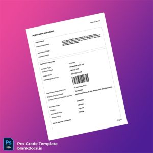 Blank Bangladesh Passport Office Registration Summary Template (Word/PDF) Document Preview - BlankDocs