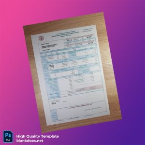 Bangladesh Protibondhi School Editable Electricity Bill Template in Word and PDF formats