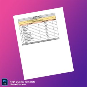 Bangladesh Quick Fix Ltd Editable Petty Cash Details Template in Word and PDF formats