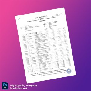 Bangladesh SIBL Bank Statement Template in Word and PDF formats