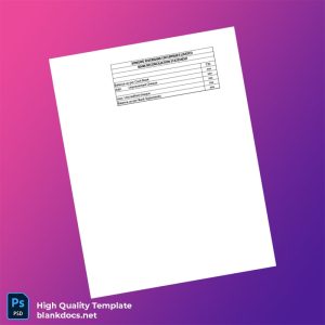 Bank Reconciliation Statement Template in Word and PDF formats