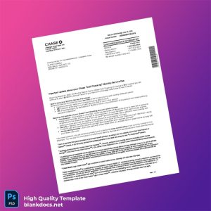 Bank Statement 3 Template in Word and PDF formats