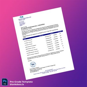 Blank Bermuda Princess Cruise Lines Employment Verification Letter Template (Word/PDF) Document Preview - BlankDocs