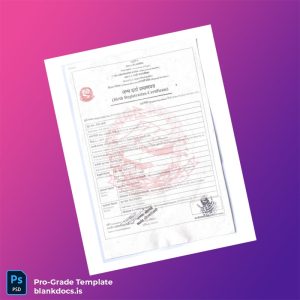 Blank Birth Registration Certificate Template (Word/PDF) Document Preview - BlankDocs