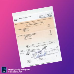 Canada Bell Editable Utility Bill Template in Word and PDF formats