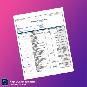 Canada CIBC Business Account Statement Template in Word and PDF formats