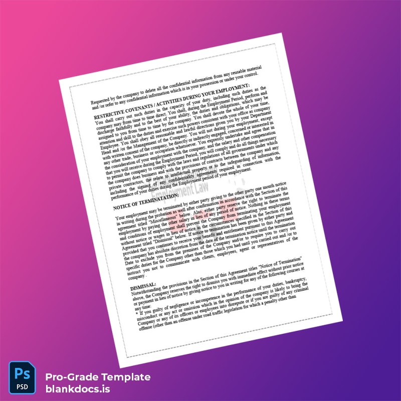 Blank Canada ITC-Group Construction Employment Verification Letter Template in Word and PDF formats page 4 Document Preview - BlankDocs