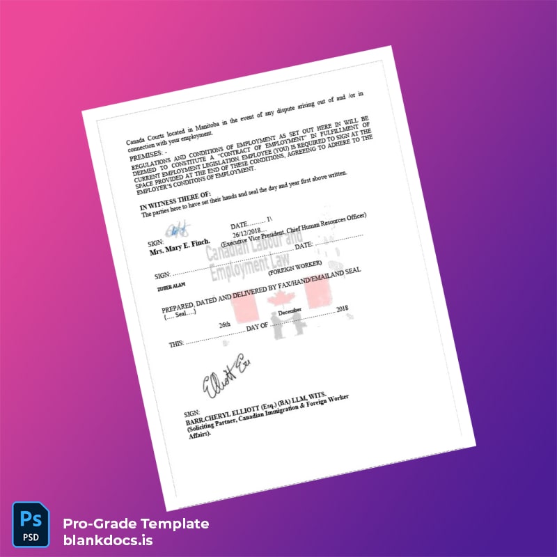 Blank Canada ITC-Group Construction Employment Verification Letter Template in Word and PDF formats page 6 Document Preview - BlankDocs
