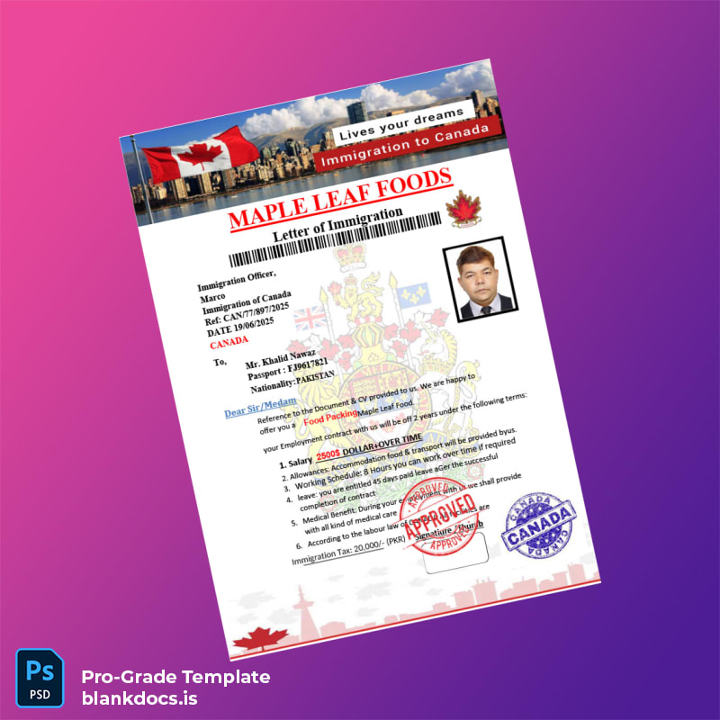 Blank Canada Maple Leaf Foods Employment Verification Letter Template in Word and PDF formats page 2 Document Preview - BlankDocs