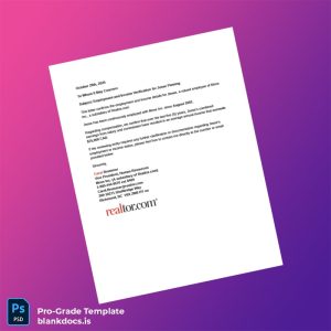 Blank Canada Move Inc Income Verification Letter Template (Word/PDF) Document Preview - BlankDocs