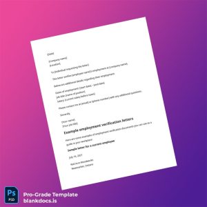 Blank Canada Red Acre Woodworks Employment Verification Letter Template (Word/PDF) Document Preview - BlankDocs