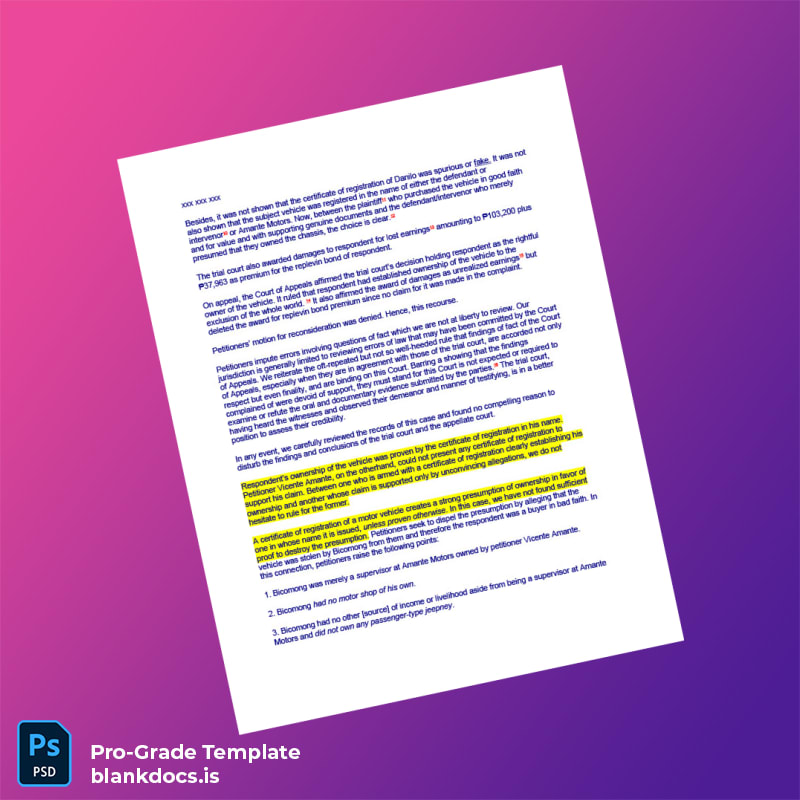 Blank Certificate of Registration Template in Word and PDF formats page 2 Document Preview - BlankDocs