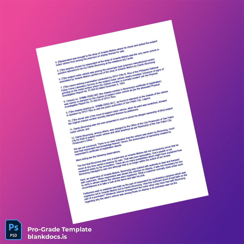 Blank Certificate of Registration Template in Word and PDF formats page 3 Document Preview - BlankDocs