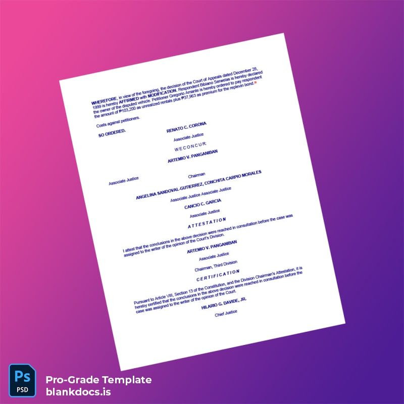Blank Certificate of Registration Template in Word and PDF formats page 5 Document Preview - BlankDocs