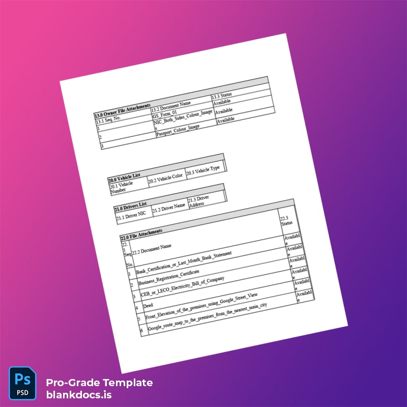 Blank Country Document Type Title Business Business Registration Certificate Template in Word and PDF formats page 4 Document Preview - BlankDocs