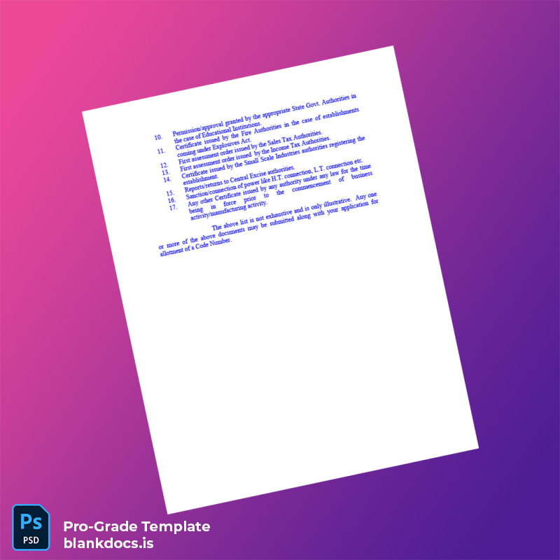 Blank Country Registration Certificate Template in Word and PDF formats page 4 Document Preview - BlankDocs