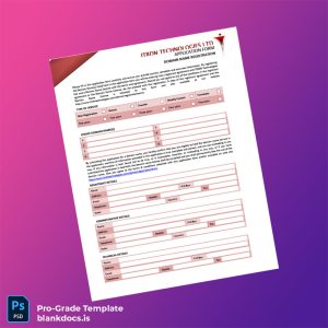 Blank Domain Name Registration Certificate Template (Word/PDF) Document Preview