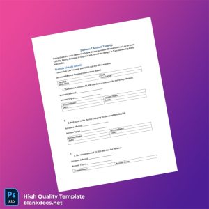 Editable Accounting Exercise Template in Word and PDF formats