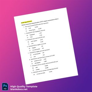 Editable Business Journal Entries Guide Template in Word and PDF formats