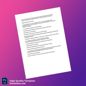 Editable Company Incorporation Template in Word and PDF formats