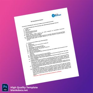 Editable Identity Document Template in Word and PDF formats