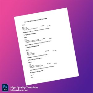 Editable Journal Entries Template in Word and PDF formats