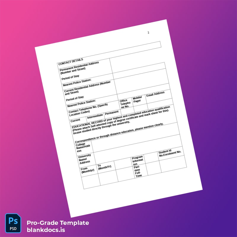 Blank Employee Verification Form Template in Word and PDF formats page 2 Document Preview - BlankDocs