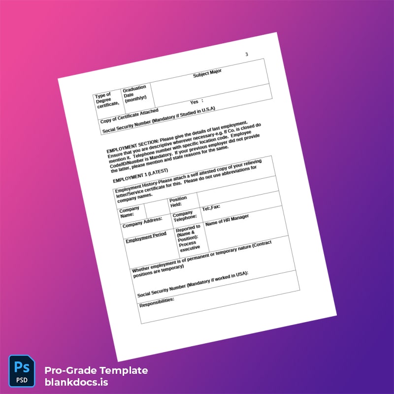 Blank Employee Verification Form Template in Word and PDF formats page 3 Document Preview - BlankDocs