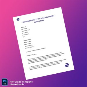 Blank Employment Verification Letter Template (Word/PDF) Document Preview - BlankDocs