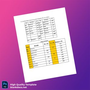 Empty Bank Reconciliation Statement Template in Word and PDF formats