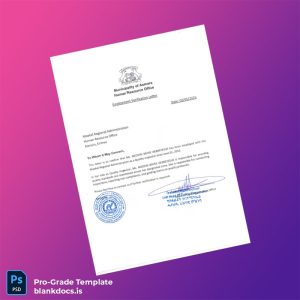 Blank Eritrea Maekel Regional Administration Employment Verification Letter Template (Word/PDF) Document Preview - BlankDocs