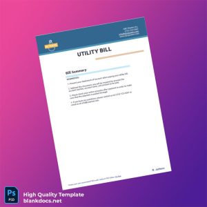 Estonia Editable Utility Bill Template in Word and PDF formats