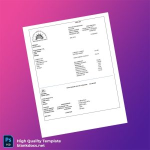 Ethiopia Ethiopian Electric Utility Editable Electricity Bill Template in Word and PDF formats