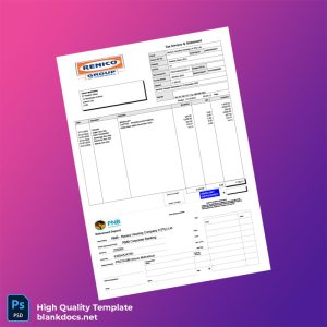 FNB - First National Bank Editable Utility Bill Template in Word and PDF formats