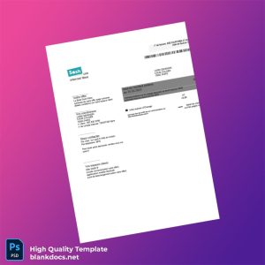 France Sosh Editable Utility Bill Template in Word and PDF formats