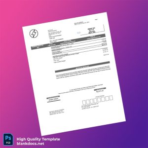 GDF SUEZ Energy Resources Editable Utility Bill Template in Word and PDF formats