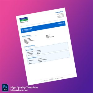 Germany Energy Italia S P A Editable Electricity Bill Template in Word and PDF formats