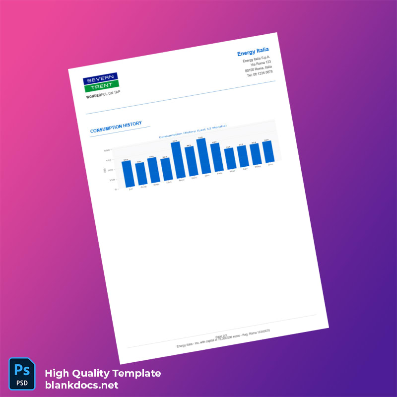 Germany Energy Italia S P A Editable Electricity Bill Template in Word and PDF formats page 2