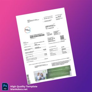 Greece Editable Utility Bill Template in Word and PDF formats