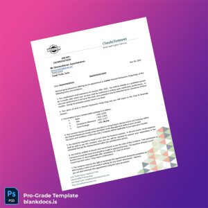 Blank Hong Kong Chandni Restaurant Employment Verification Letter Template (Word/PDF) Document Preview - BlankDocs