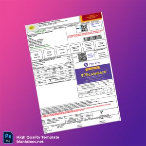 INDRAPRASTHA GAS LIMITED Editable Gas Bill Template in Word and PDF formats